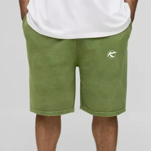 Plus Loose Fit Acid Wash Jersey Shorts