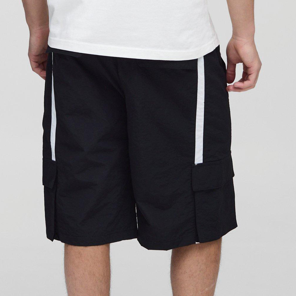 Baggy Long Length Nylon Cargo Shorts - Image 2